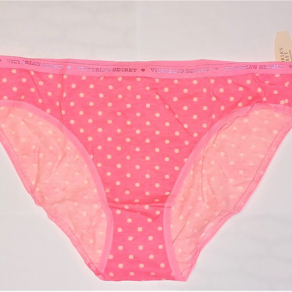 NWT Victoria's Secret Pink Polka Dot Panty Size Medium